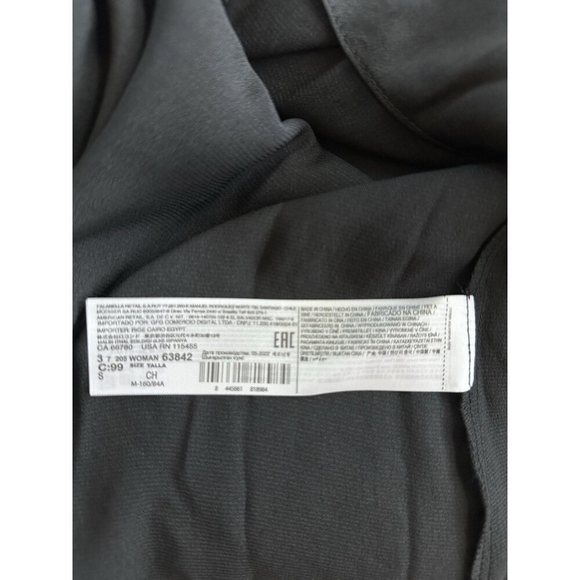 Mango Black Lace Satin Camisole Top Sleeveless V-Neck Lingerie Style Top Size S - Picture 6 of 6